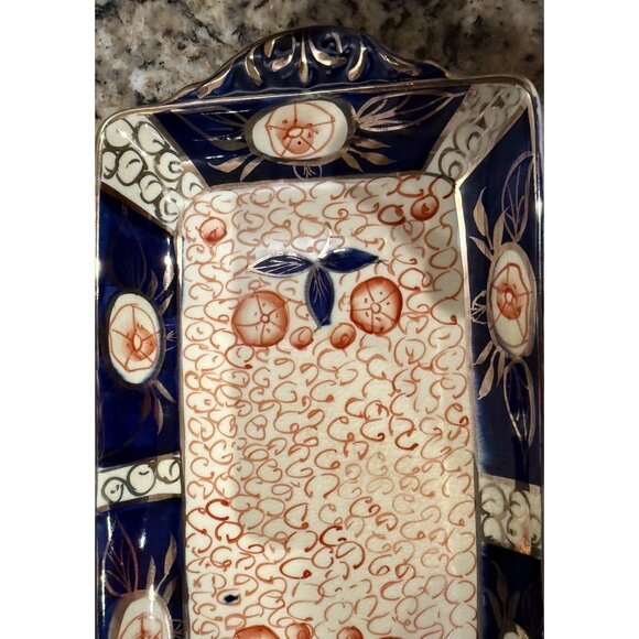 Vtg Royal Leighton Ceramic Porcelain Platter, 12", Gold Detail England - Picture 4 of 8